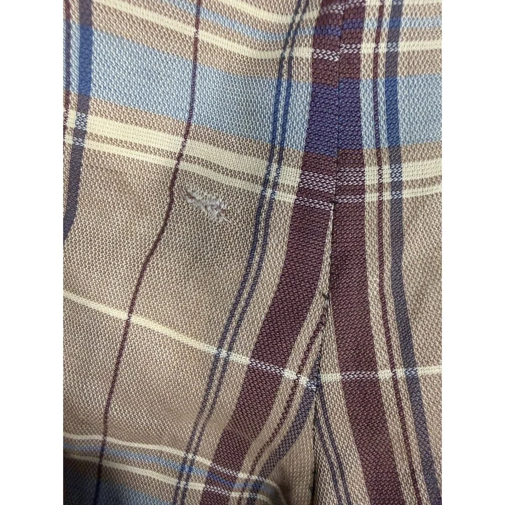 Pearly Gates Pants Mens 30x30 Plaid Tapered Golf Wool Old School Pleated Classic